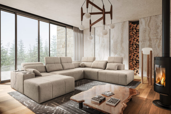 Ecksofa multifunktional Mindy X, Stoff Verita