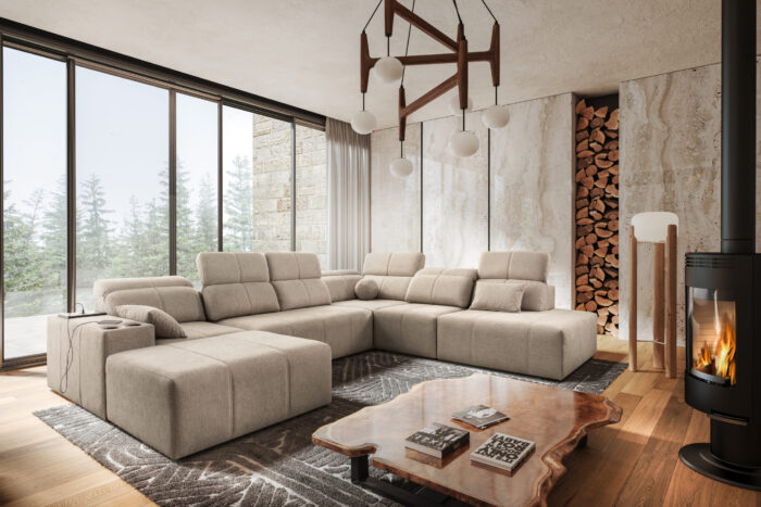 Ecksofa multifunktional Mindy X, Stoff Verita