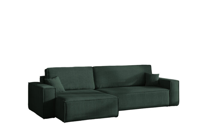 Ecksofa mit schlaffunktion und bettkasten, Eckcouch BEST XL stoff Poso Dicker Cord
