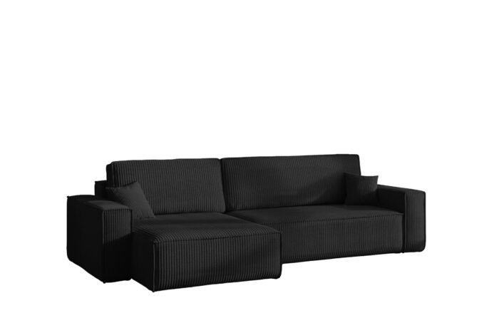 Ecksofa mit schlaffunktion und bettkasten, Eckcouch BEST XL stoff Poso Dicker Cord