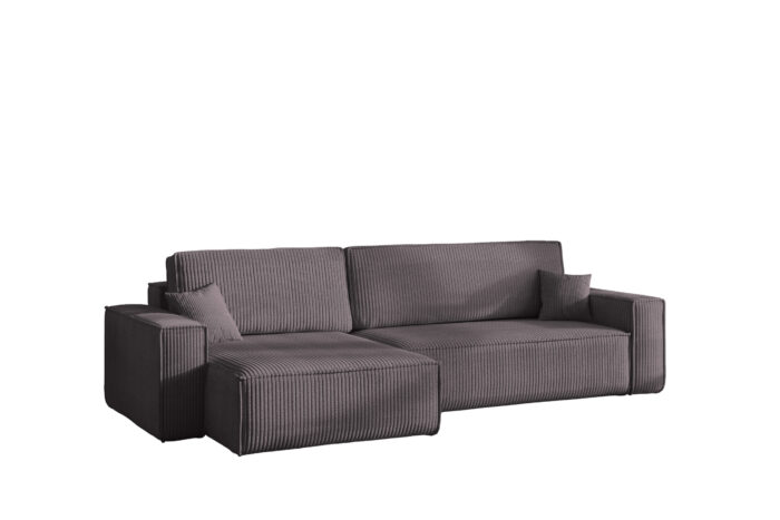 Ecksofa mit schlaffunktion und bettkasten, Eckcouch BEST XL stoff Poso Dicker Cord