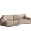 Ecksofa mit schlaffunktion und bettkasten, Eckcouch BEST XL stoff Poso Dicker Cord