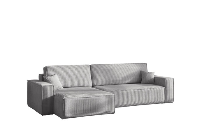 Ecksofa mit schlaffunktion und bettkasten, Eckcouch BEST XL stoff Poso Dicker Cord