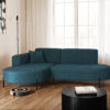 Ecksofa, Sofa L-Form Designer Modena Rein stoff Noel