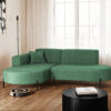 Ecksofa, Sofa L-Form Designer Modena Rein stoff Noel