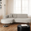 Ecksofa, Sofa L-Form Designer Modena Rein stoff Noel