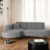 Ecksofa, Sofa L-Form Designer Modena Rein stoff Noel