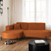 Ecksofa, Sofa L-Form Designer Modena Rein stoff Noel