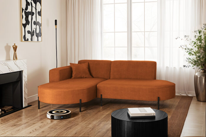 Ecksofa, Sofa L-Form Designer Modena Rein stoff Noel