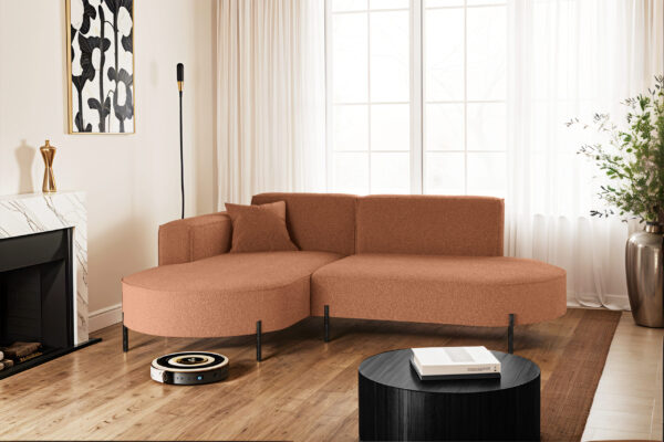 Ecksofa, Sofa L-Form Designer Modena Rein stoff Quelle