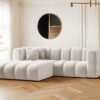 Ecksofa, L-from, Sofa Grand modular stoff Salvador