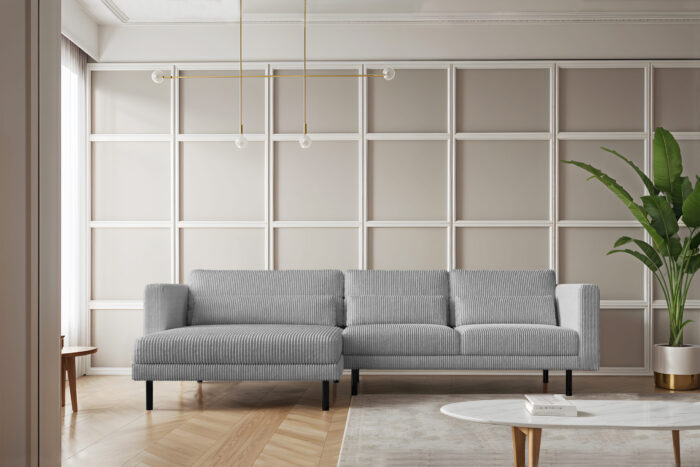 Ecksofa L-form Dani modern und geräumig Stoff Poso