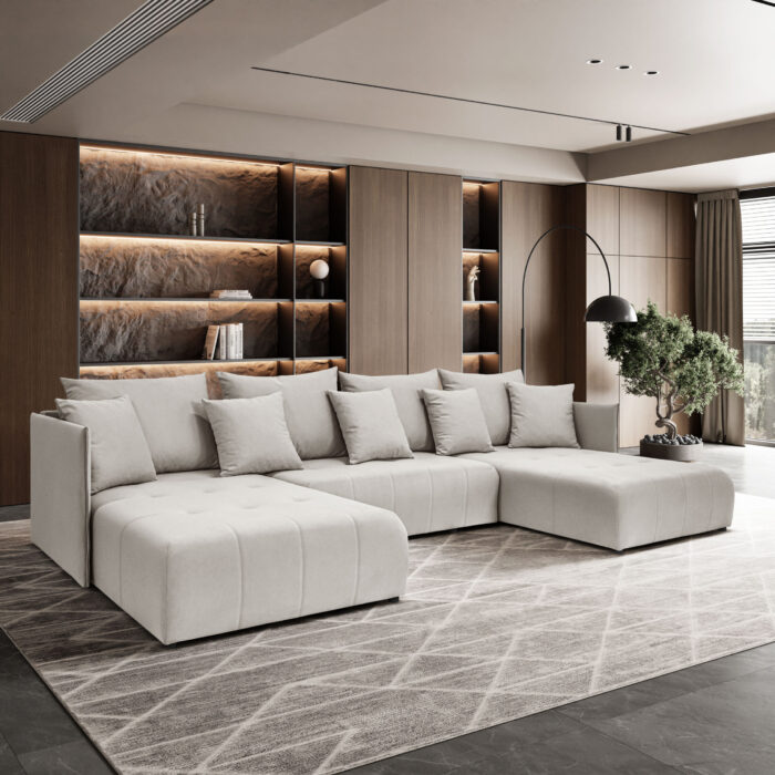 Ecksofa, Sofa U form, Couch U form Hannover U stoff Castel