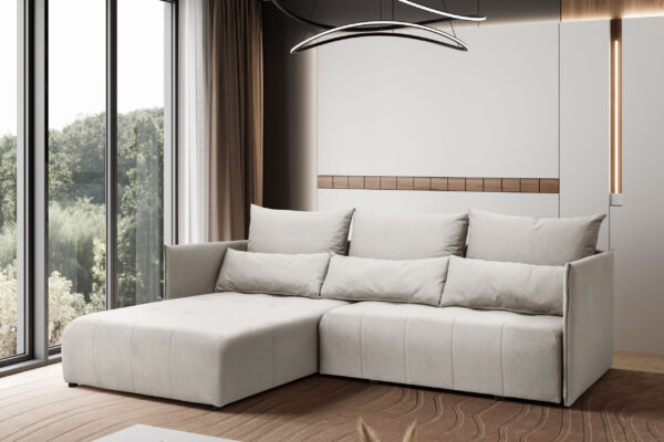 Ecksofa, Sofa L form, Couch L form Hannover L stoff Castel
