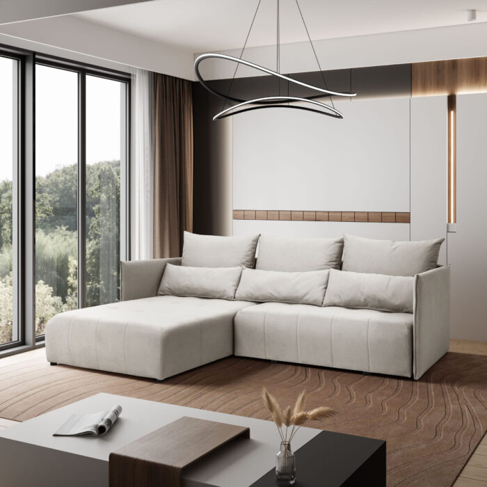 Ecksofa, Sofa L form, Couch L form Hannover L stoff Castel