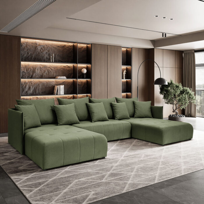 Ecksofa, Sofa U form, Couch U form Hannover U stoff Castel