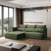 Ecksofa, Sofa L form, Couch L form Hannover L stoff Castel