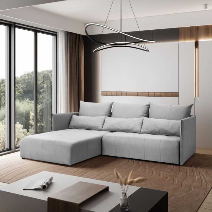 Ecksofa, Sofa L form, Couch L form Hannover L stoff Castel