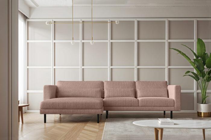 Ecksofa L-form Dani modern und geräumig Stoff Poso