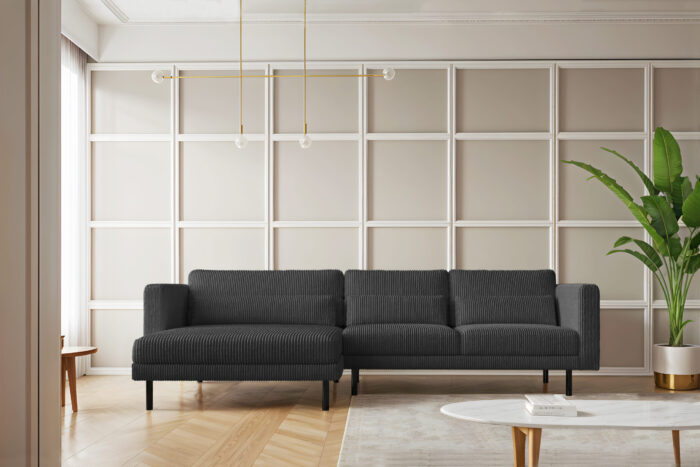 Ecksofa L-form Dani modern und geräumig Stoff Poso