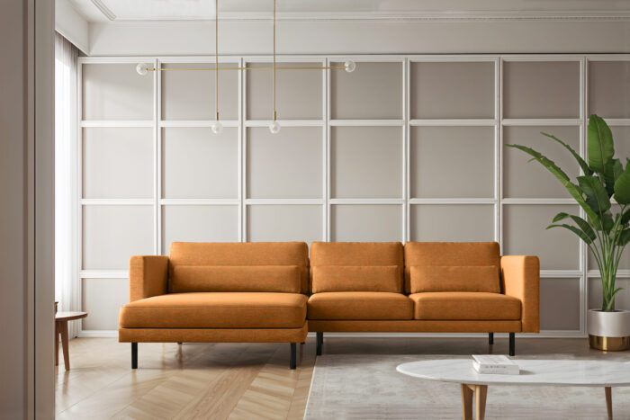 Ecksofa L-form Dani modern und geräumig Stoff Verita