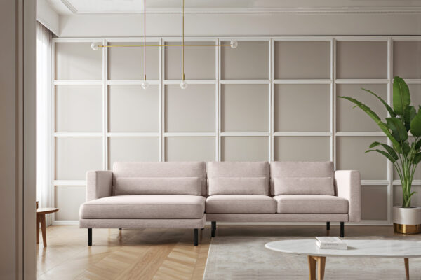 Ecksofa L-form Dani modern und geräumig Stoff Verita