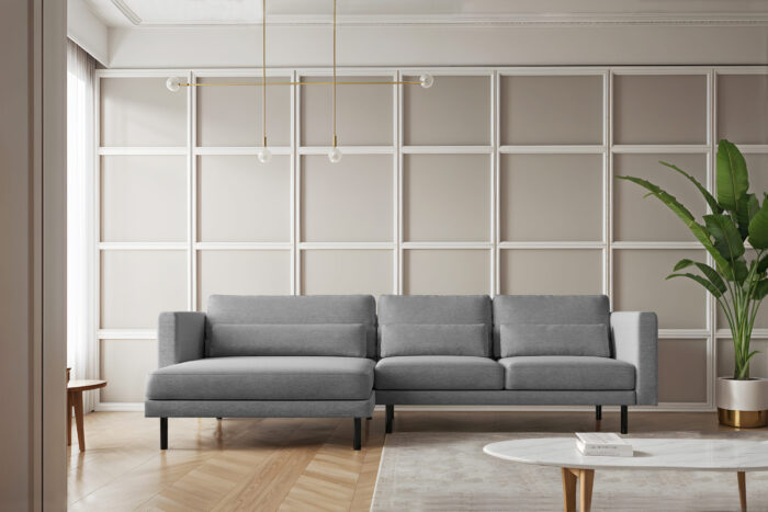Ecksofa L-form Dani modern und geräumig Stoff Verita
