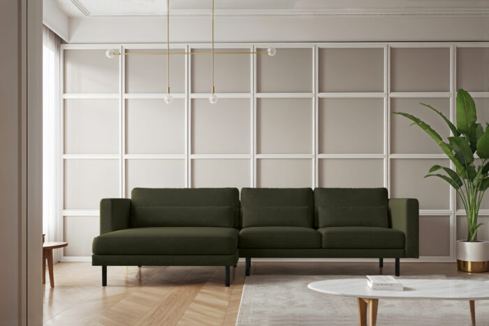 Ecksofa L-form Dani modern und geräumig Stoff Verita