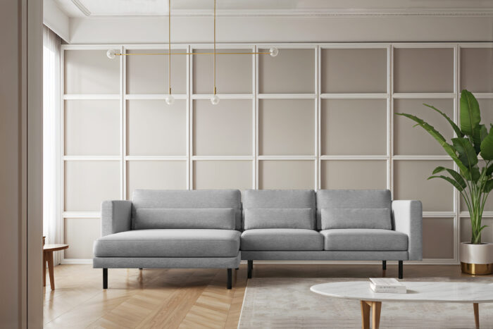 Ecksofa L-form Dani modern und geräumig Stoff Verita