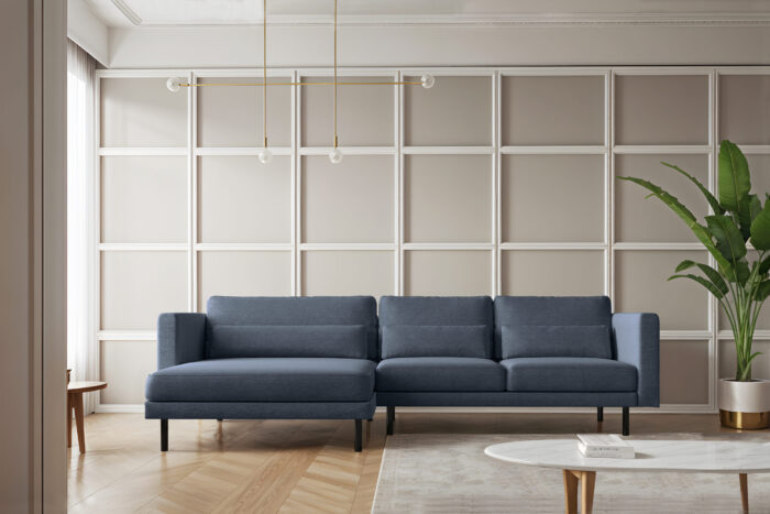 Ecksofa L-form Dani modern und geräumig Stoff Verita