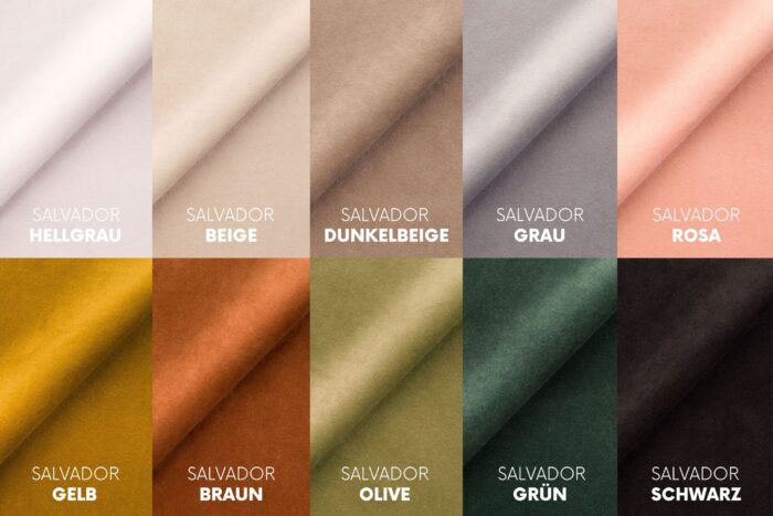 Sofa U-Form Siena, U-förmiges Ecksofa, Stoff Salvador