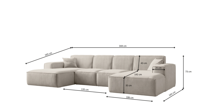 Sofa U-Form Siena
