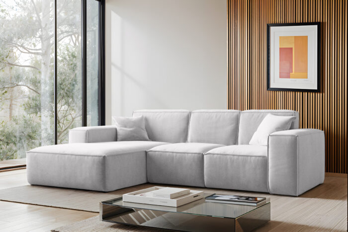 Ecksofa, Sofa L form, Couch L form Siena L stoff Salvador