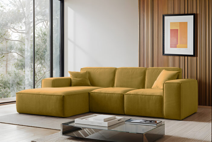 Ecksofa, Sofa L form, Couch L form Siena L stoff Salvador