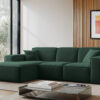 Ecksofa, Sofa L form, Couch L form Siena L stoff Salvador