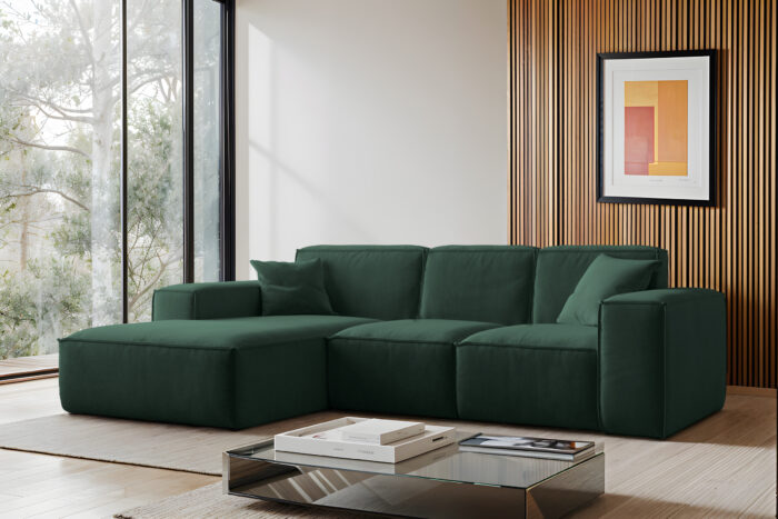Ecksofa, Sofa L form, Couch L form Siena L stoff Salvador