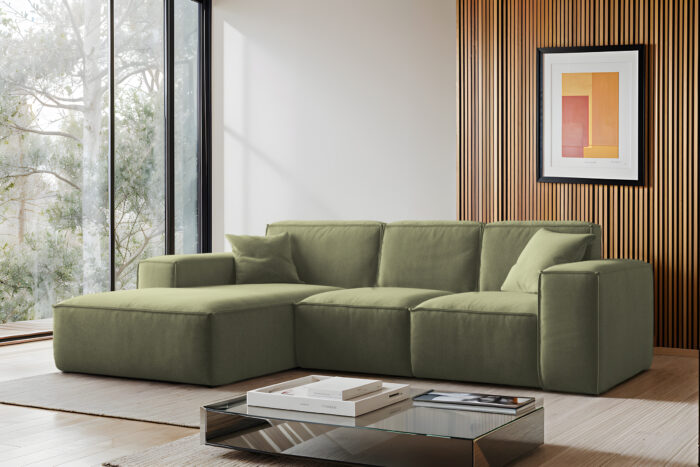 Ecksofa, Sofa L form, Couch L form Siena L stoff Salvador