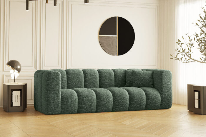 Couch, Dreisitzer-Sofa Grand Modular Stoff Haga