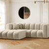 Ecksofa, L-from, Sofa Grand modular stoff Salvador