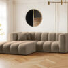 Ecksofa, L-from, Sofa Grand modular stoff Salvador
