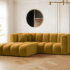 Ecksofa, L-from, Sofa Grand modular stoff Salvador