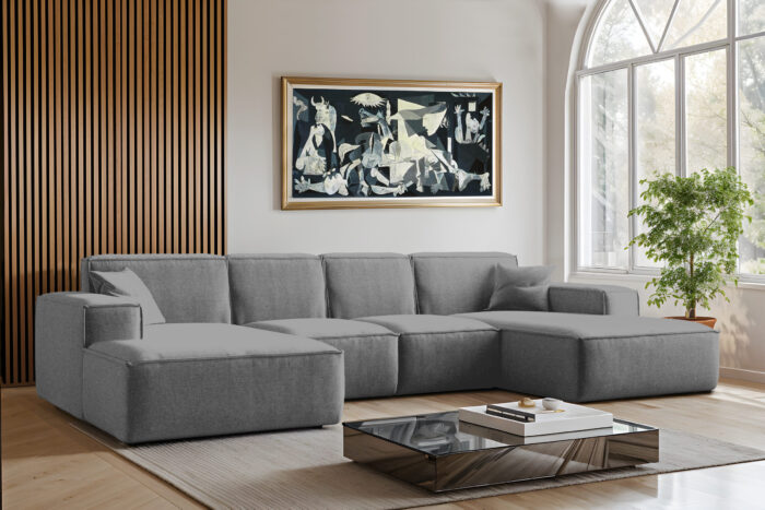 Ecksofa U-Form Siena mit Stoff Maloy