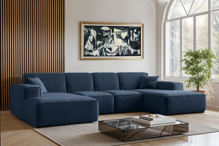 Ecksofa U-Form Siena mit Stoff Maloy