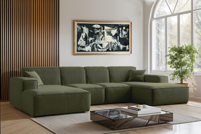 Ecksofa U-Form Siena mit Stoff Maloy