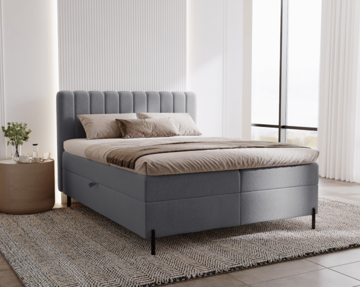 Kontinentalbett Panama mit Bettkästen Stoff Komodo