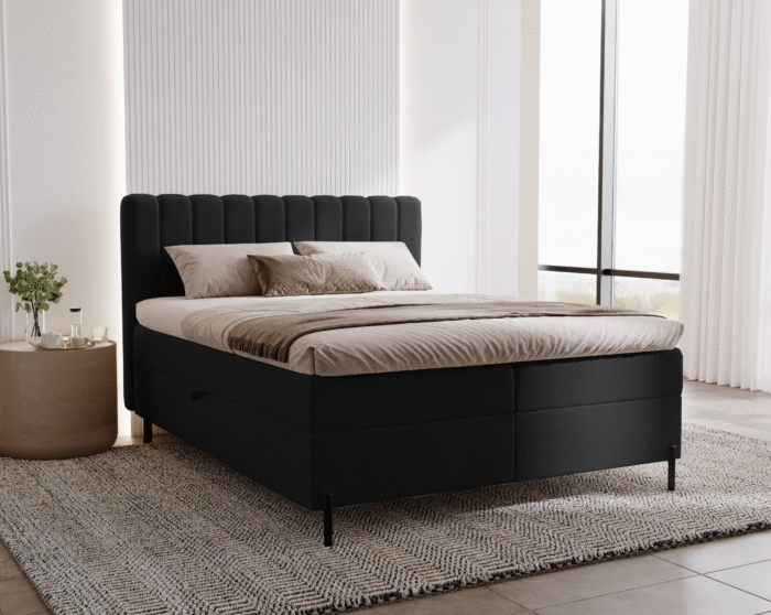 Kontinentalbett Panama mit Bettkästen Stoff Komodo