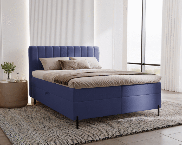 Kontinentalbett Panama mit Bettkästen Stoff Komodo