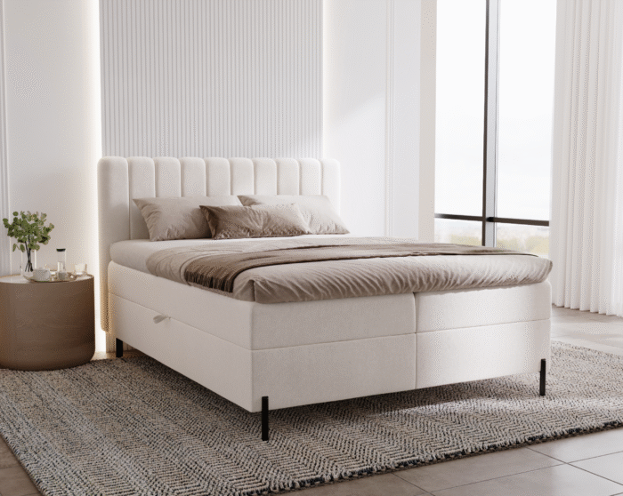 Kontinentalbett Panama mit Bettkästen Stoff Komodo