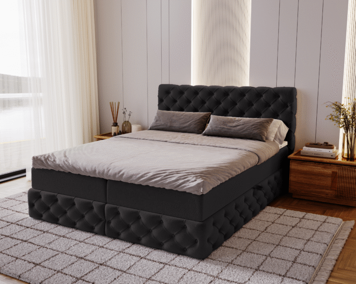 Chesterfield-Kontinentalbett Luxury Stoff Royal Velvet