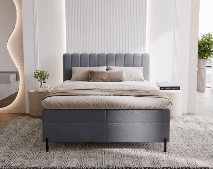 Kontinentalbett Panama mit Bettkästen Stoff Komodo